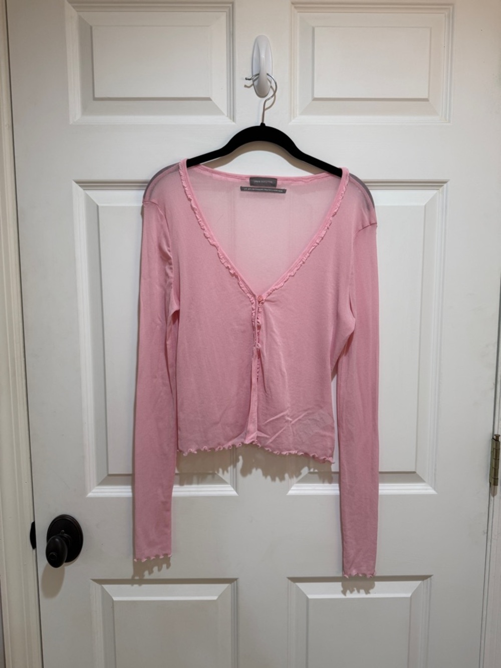 Urban Outfitters Light Pink V-Neck Cardigan Top